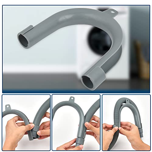 Extendable Drain Hose, TMBMLPP Drain Hose Extension Pipe, Dishwasher Hose Extender Kit, Washer Drain Hose, Washing Machine Drain Hose Clip, for Washing Machine Washer Dryer Dishwasher (2.5M, 25mm)