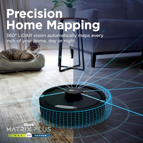 Shark Matrix Plus 2-in-1 Robot Vacuum & Mop – LiDAR Mapping, Anti-Allergen, Alexa Compatible