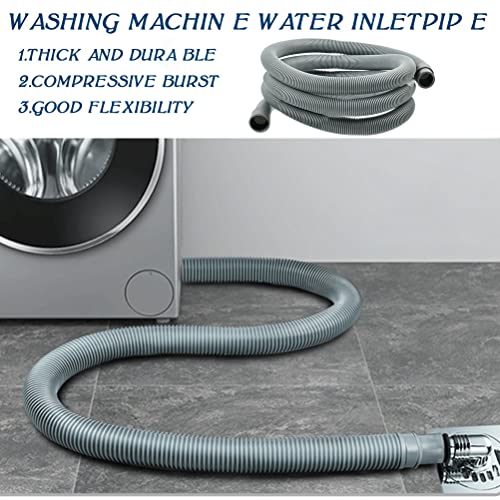 Extendable Drain Hose, TMBMLPP Drain Hose Extension Pipe, Dishwasher Hose Extender Kit, Washer Drain Hose, Washing Machine Drain Hose Clip, for Washing Machine Washer Dryer Dishwasher (2.5M, 25mm)