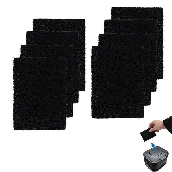 DGHOME Compost Bin Filters, 8 Pieces Filters Compost Bin Replacement Filters, Compost Bin Filters Charcoal, Kitchen Activated Carbon Filters, Odor Absorbing Charcoal Filters